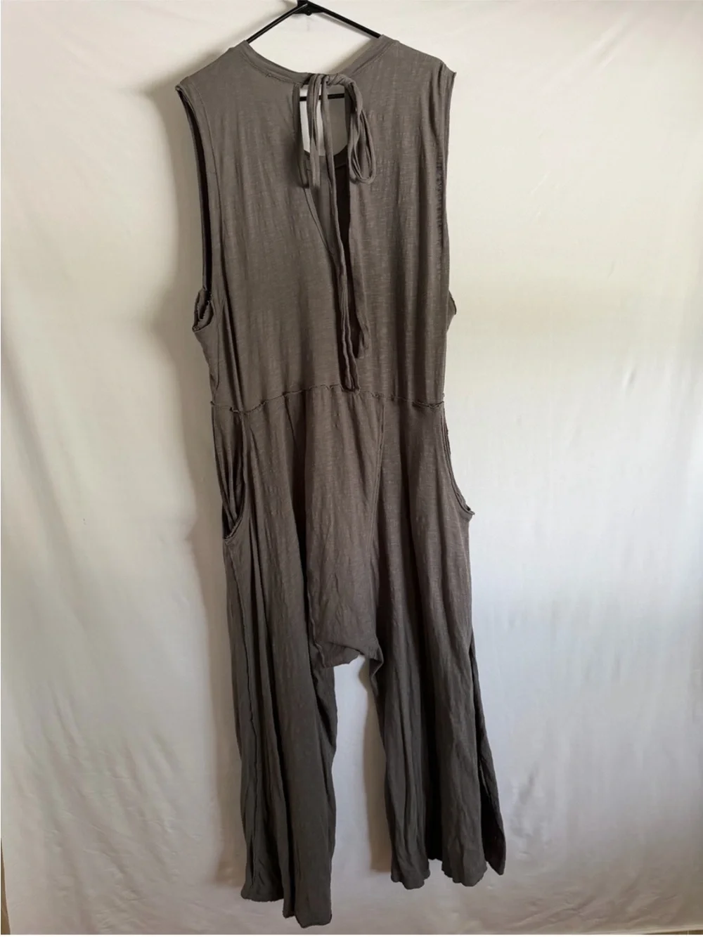Free People Sleeveless Taupe Jumpsuit